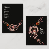 SEEDRAGON 2 RUBY MONOGRAM schwarz-weiß rot Visitenkarte (Vorne/Hinten)