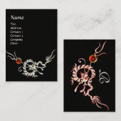 SEEDRAGON 2 RUBY MONOGRAM schwarz-weiß rot Visitenkarte (Vorne/Hinten)