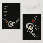 SEEDRAGON 2 RUBY MONOGRAM schwarz-weiß rot Visitenkarte (Vorne/Hinten)