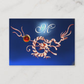 SEEDRAGON 2 SAPPHIRE MONOGRAM Blau rot Visitenkarte (Rückseite)