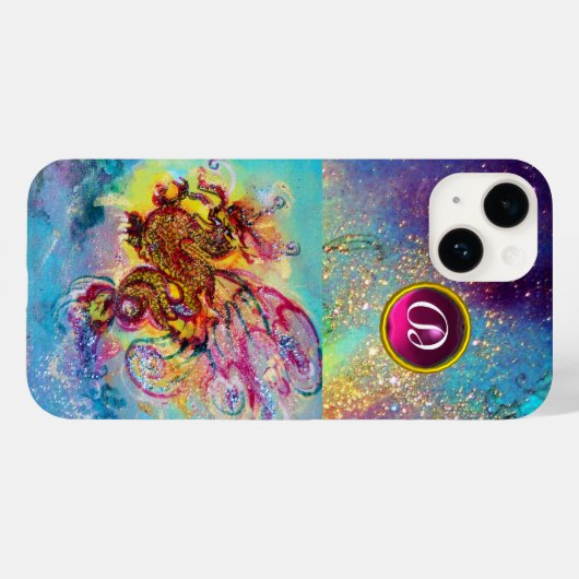 SEEDRAGON PINK LILA GEM STONE MONOGRAM Case-Mate iPhone HÜLLE (Rückseite (Horizontal))