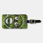Seedy Pete Skull Odd Whimsical Monster Art Quirky Gepäckanhänger (Vorderseite horizontal)
