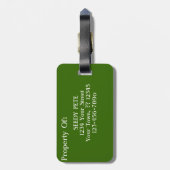 Seedy Pete Skull Odd Whimsical Monster Art Quirky Gepäckanhänger (Rückseite vertikal)