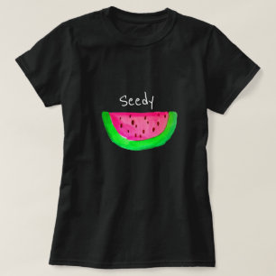 Seedy Slogan frucht pun pink Pop Kunst, Dichtung u T-Shirt
