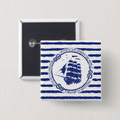 Seeemblem mit Segelschiff Button (Vorne & Hinten)