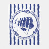 Seeemblem mit Segelschiff Fleecedecke (Vorderseite)