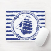 Seeemblem mit Segelschiff Mousepad (Mit Mouse)