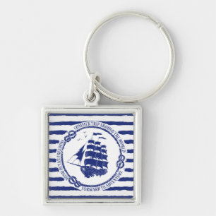 Seeemblem mit Segelschiff Schlüsselanhänger