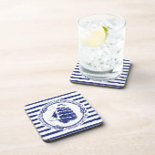 Seeemblem mit Segelschiff Untersetzer (Rechte Seite)