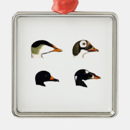 Seeenten-Logo Silbernes Ornament