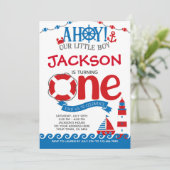 Seeerster Geburtstag Einladung (Stehend Vorderseite)