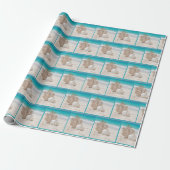 Seefächer mit Sanddollar und Seestern Geschenkpapier (Ungerollt)