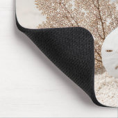 Seefächer mit Sanddollar und Seestern Mousepad (Ecke)