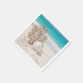 Seefächer mit Sanddollar und Seestern Serviette (Ecke)