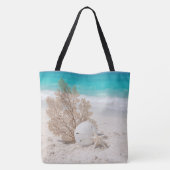 Seefächer mit Sanddollar und Seestern Tasche (Rückseite)