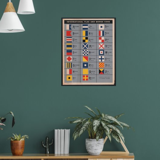 Seefahnen und Morsecode Poster (Wohnzimmer 1)