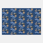 Seefahrer-Thema Opa, Papa Geschenkpapier Set (Vorderseite 3)