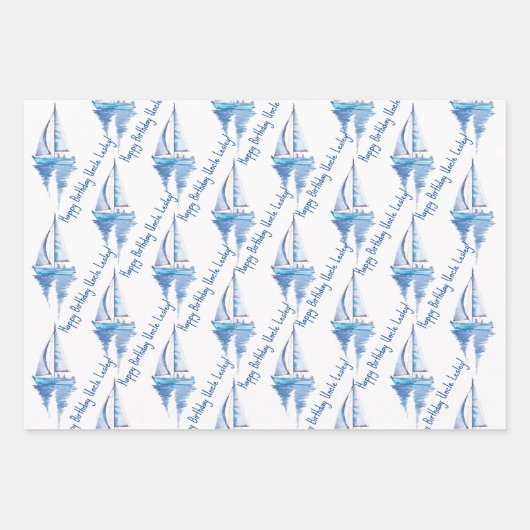 Seefahrer-Thema Opa, Papa Geschenkpapier Set (Vorderseite 2)