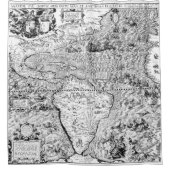 Seefahrer und Segelschiffe - Weltkarte Duschvorhang (Vorderseite)