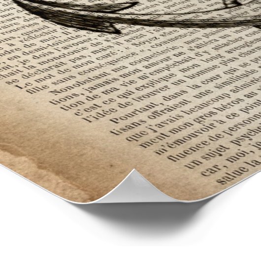 Seefahrer Vintager nautischer Anker Poster (Ecke)