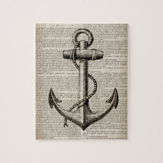 Seefahrer Vintager nautischer Anker Puzzle (Vertikal)