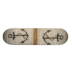 Seefahrer Vintager nautischer Anker Skateboard