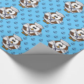 Seefahrereule Geschenkpapier (Ecke)