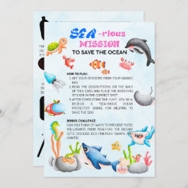 SeefahrerFun Ocean Protector Scavenger Hunt Card Einladung