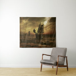 Seefahrt Monlit Sea Voyage Art Wandteppich