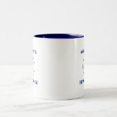 Seefamilienname-Strand-Haus-Marine-Blau-Anker Zweifarbige Tasse (Mittel)
