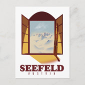 Seefeld Austria Ski Poster Postkarte (Vorderseite)