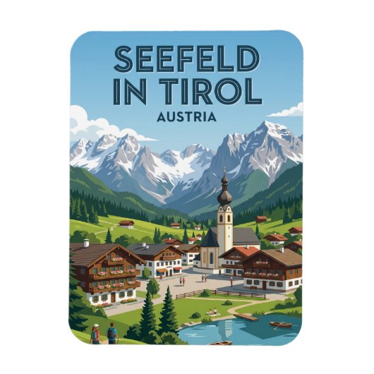 Seefeld in Tirol Österreich Magnet (Vertikal)