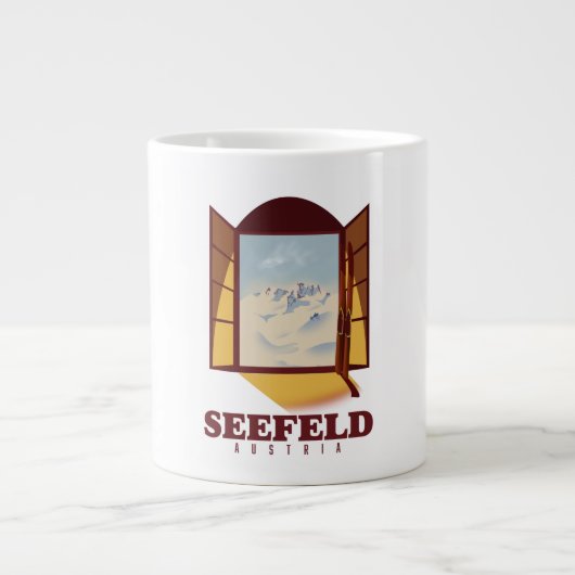 Seefeld Österreich Ski-Plakat Jumbo-Tasse (Vorderseite)