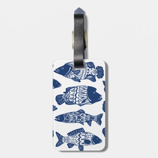 Seefisch Gepäckanhänger (Rückseite vertikal)