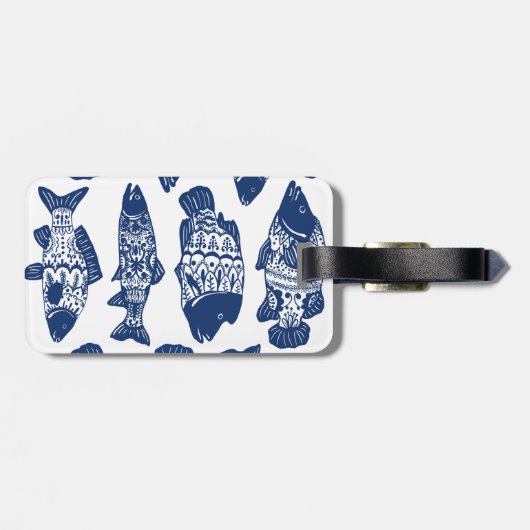 Seefisch Gepäckanhänger (Rückseite horizontal)