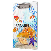 Seefische niedliche Korallenriffe Name cli Klemmbrett (Links)