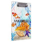 Seefische niedliche Korallenriffe Name cli Klemmbrett (Rechts)