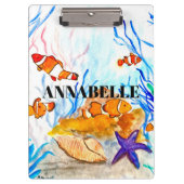 Seefische niedliche Korallenriffe Name cli Klemmbrett (Vorderseite)