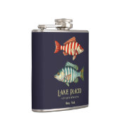 Seefischerei am Seeufer New York Flachmann (Rechts)