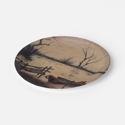 Seefischerei Pappteller (Schrägansicht)