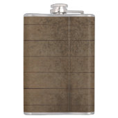 Seefischerei Regenbogenforelle Rustikales Holz Flachmann (Rückseite)