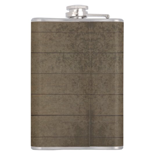 Seefischerei Regenbogenforelle Rustikales Holz Flachmann (Rückseite)