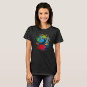 Seefischhai Farbiger Hammerhai T-Shirt (Vorne ganz)
