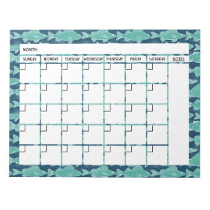 Seefischkalender Notepad Notizblock