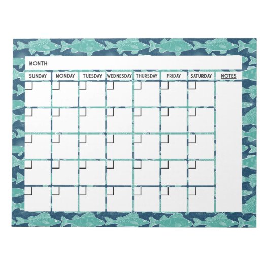 Seefischkalender Notepad Notizblock (Vorderseite)