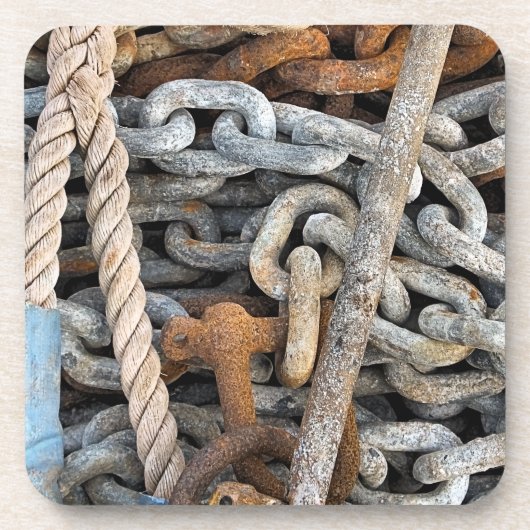 SEEFISCHKETTE UND ROPE GETRÄNKEUNTERSETZER (Vorderseite)