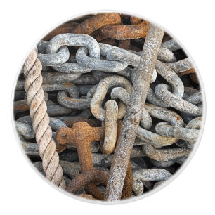 SEEFISCHKETTE UND ROPE KERAMIKKNAUF