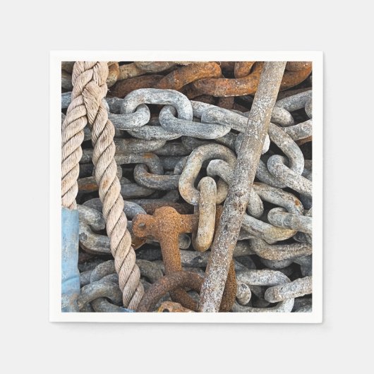 SEEFISCHKETTE UND ROPE SERVIETTE (Vorderseite)