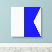 Seeflagge A — Alpha Leinwanddruck (Insitu (Holzboden))