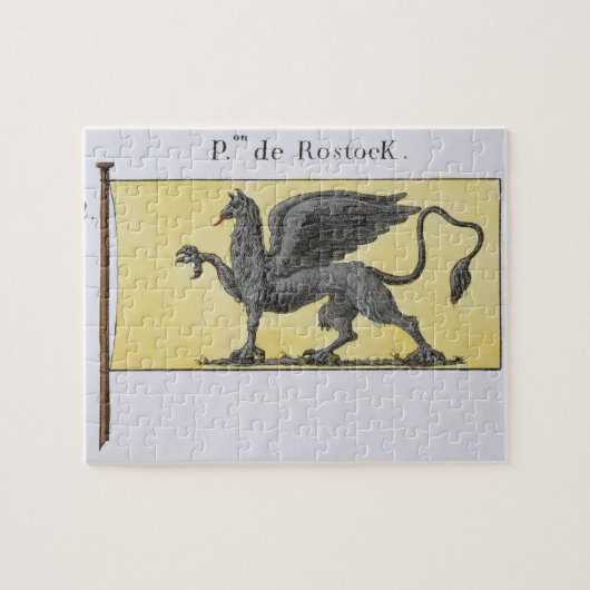 Seeflagge mit dem Greif-Emblem, das de Rost Puzzle (Horizontal)